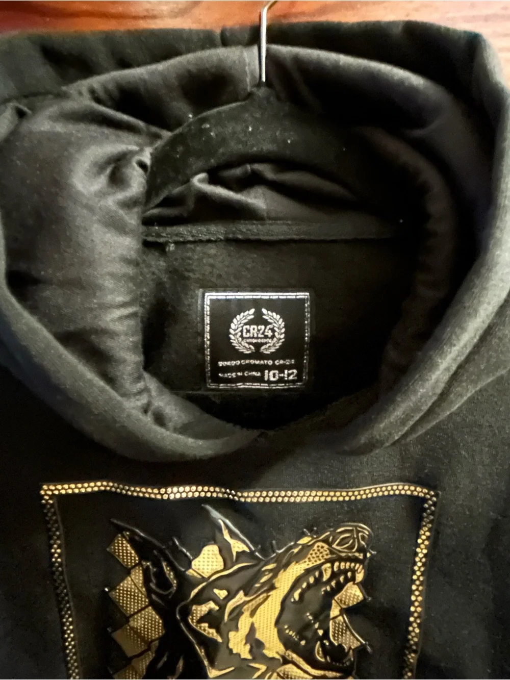 CR-24 Fearless Black Hoodie – Size 10/12 – NWT